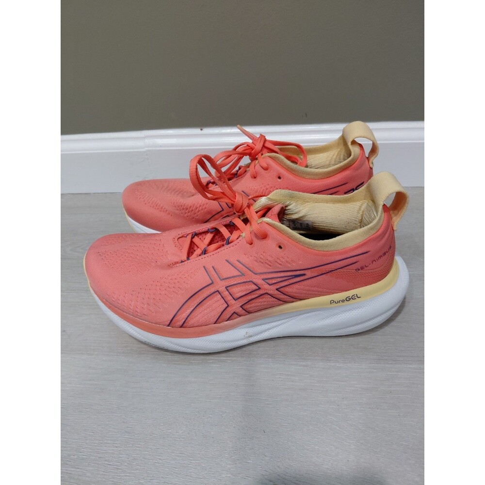 Size 10 - Asics Gel Nimbus 25  Papaya Dusty Purple Women Sneakers